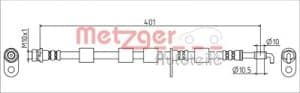 Metzger Autoteile Bremsschlauch [Hersteller-Nr. 4111556] für Ford
