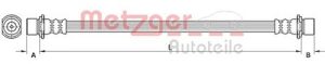 Metzger Autoteile Bremsschlauch [Hersteller-Nr. 4111560] für Citroën
