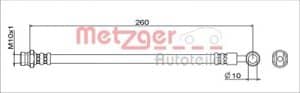 Metzger Autoteile Bremsschlauch [Hersteller-Nr. 4111743] für Mitsubishi