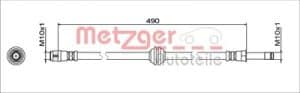 Metzger Autoteile Bremsschlauch [Hersteller-Nr. 4111781] für Mercedes-Benz