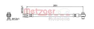 Metzger Autoteile Bremsschlauch [Hersteller-Nr. 4111830] für Seat