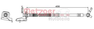 Metzger Autoteile Bremsschlauch [Hersteller-Nr. 4111865] für Hyundai
