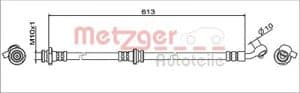 Metzger Autoteile Bremsschlauch [Hersteller-Nr. 4111946] für Nissan