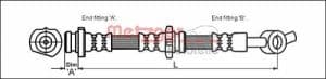 Metzger Autoteile Bremsschlauch [Hersteller-Nr. 4111967] für Nissan