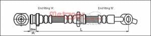 Metzger Autoteile Bremsschlauch [Hersteller-Nr. 4111986] für Nissan