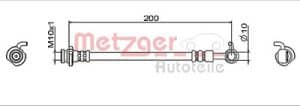 Metzger Autoteile Bremsschlauch [Hersteller-Nr. 4112006] für Nissan