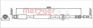 Metzger Autoteile Bremsschlauch [Hersteller-Nr. 4112076] für BMW