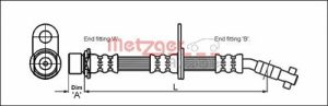 Metzger Autoteile Bremsschlauch [Hersteller-Nr. 4112167] für Toyota