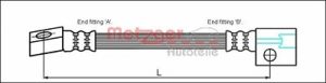 Metzger Autoteile Bremsschlauch [Hersteller-Nr. 4112811] für Opel