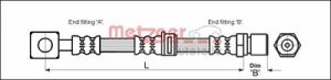 Metzger Autoteile Bremsschlauch [Hersteller-Nr. 4112814] für Opel
