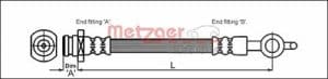 Metzger Autoteile Bremsschlauch [Hersteller-Nr. 4112832] für Opel