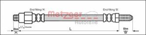 Metzger Autoteile Bremsschlauch [Hersteller-Nr. 4113239] für Alfa Romeo