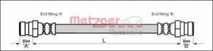 Metzger Autoteile Bremsschlauch [Hersteller-Nr. 4113287] für Renault