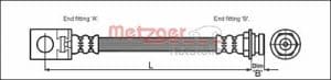Metzger Autoteile Bremsschlauch [Hersteller-Nr. 4113524] für Jeep