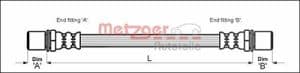 Metzger Autoteile Bremsschlauch [Hersteller-Nr. 4113667] für Toyota