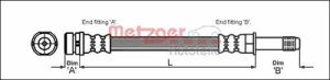 Metzger Autoteile Bremsschlauch [Hersteller-Nr. 4114678] für Ford