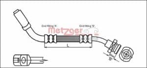 Metzger Autoteile Bremsschlauch [Hersteller-Nr. 4114723] für Ford