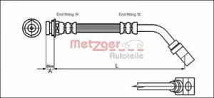 Metzger Autoteile Bremsschlauch [Hersteller-Nr. 4114751] für Opel
