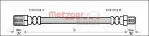 Metzger Autoteile Bremsschlauch [Hersteller-Nr. 4115148] für Austin