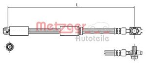 Metzger Autoteile Bremsschlauch [Hersteller-Nr. 4116227] für Audi