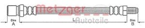 Metzger Autoteile Bremsschlauch [Hersteller-Nr. 4118508] für Alfa Romeo