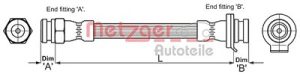 Metzger Autoteile Bremsschlauch [Hersteller-Nr. 4118509] für Alfa Romeo