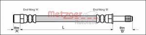 Metzger Autoteile Bremsschlauch Hinterachse [Hersteller-Nr. 4110048] für BMW