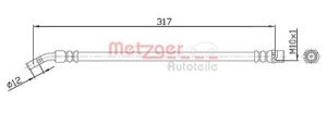 Metzger Autoteile Bremsschlauch Hinterachse [Hersteller-Nr. 4113680] für Opel