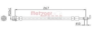 Metzger Autoteile Bremsschlauch hinten links + rechts [Hersteller-Nr. 4112230] für Mazda