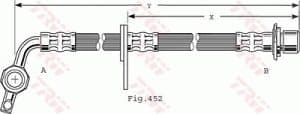 Trw Bremsschlauch [Hersteller-Nr. PHD496] für Toyota