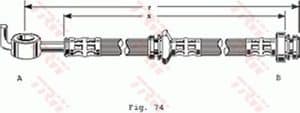Trw Bremsschlauch Vorderachse [Hersteller-Nr. PHD163] für Isuzu